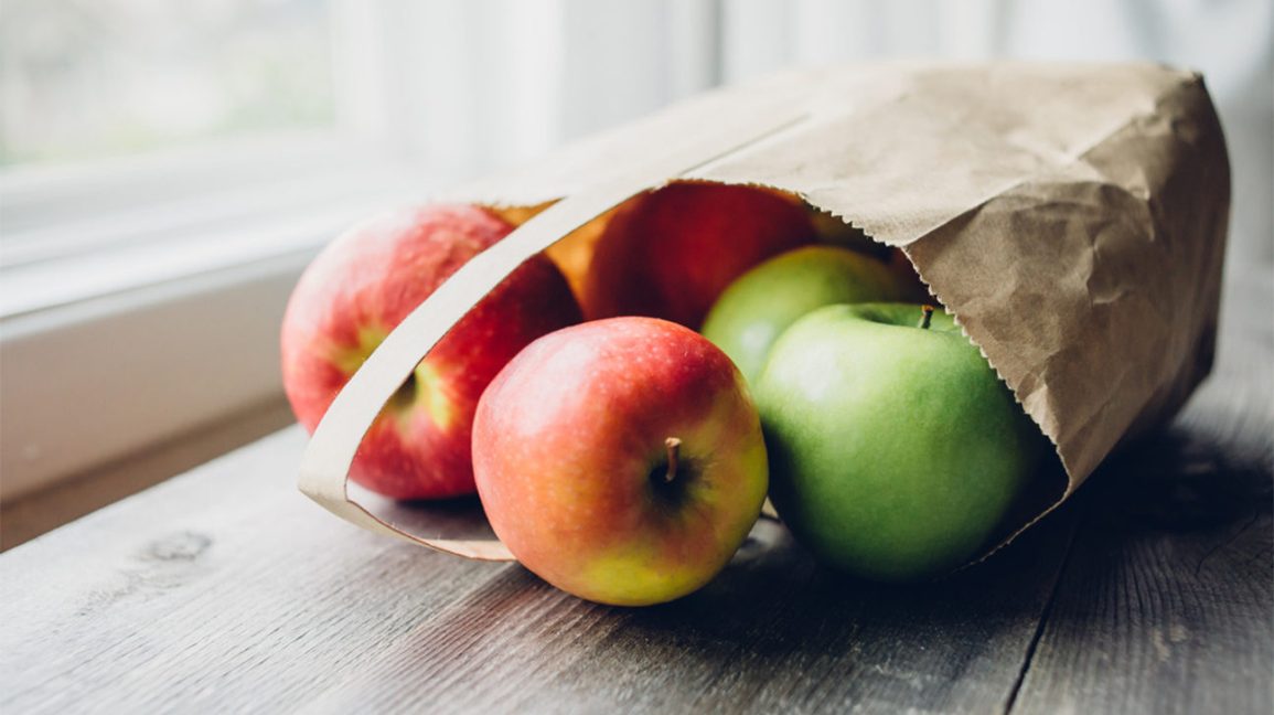 ¿Cuánto tiempo pueden durar las manzanas? 1 Manzanas en una bolsa de papel