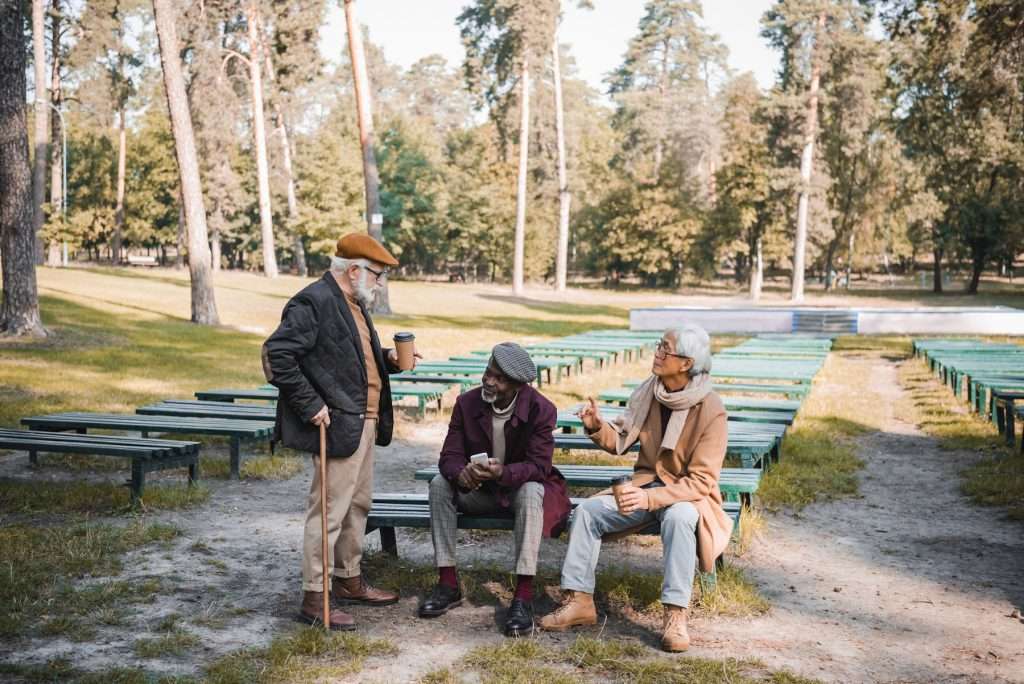 conversación en el parque